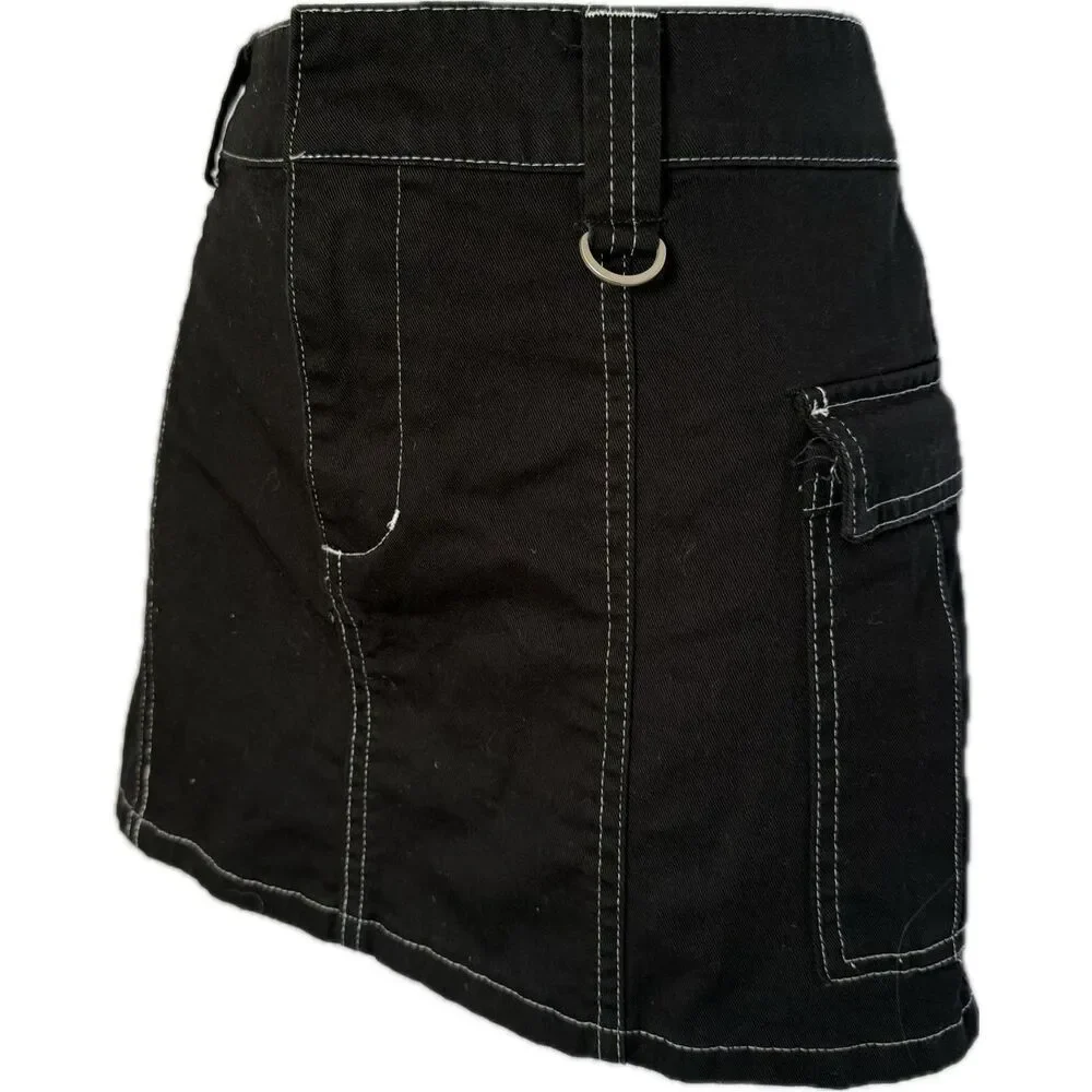 Forever 21 Black Cargo Skirt Mini Women’s Size M